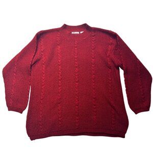 Royal Sport Red Cable Knit Sweater XL